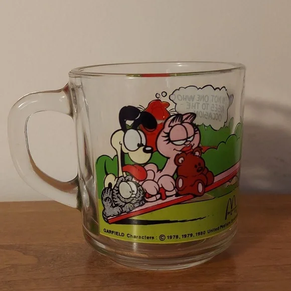 Vtg.1978 Garfield McDonald's Glass Mugs - Picture 4 of 16